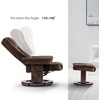 image:imageMCombo Swivel Recliner with Ottoman Chair TV Chair Sets with Vibration Massage for Small Space Living Room Bedroom 9096 9099 Textile BlueDark Brown