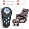 image:imageMCombo Swivel Recliner with Ottoman Chair TV Chair Sets with Vibration Massage for Small Space Living Room Bedroom 9096 9099 Textile BlueDark Brown