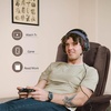 image:imageMCombo Swivel Recliner with Ottoman Chair TV Chair Sets with Vibration Massage for Small Space Living Room Bedroom 9096 9099 Textile BlueDark Brown