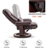 image:imageMCombo Swivel Recliner with Ottoman Chair TV Chair Sets with Vibration Massage for Small Space Living Room Bedroom 9096 9099 Textile BlueDark Brown