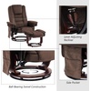 image:imageMCombo Swivel Recliner with Ottoman Chair TV Chair Sets with Vibration Massage for Small Space Living Room Bedroom 9096 9099 Textile BlueDark Brown
