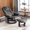 image:imageMCombo Swivel Recliner with Ottoman Chair TV Chair Sets with Vibration Massage for Small Space Living Room Bedroom 9096 9099 Textile BlueDark Grey
