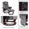 image:imageMCombo Swivel Recliner with Ottoman Chair TV Chair Sets with Vibration Massage for Small Space Living Room Bedroom 9096 9099 Textile BlueDark Grey