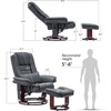 image:imageMCombo Swivel Recliner with Ottoman Chair TV Chair Sets with Vibration Massage for Small Space Living Room Bedroom 9096 9099 Textile BlueDark Grey