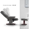 image:imageMCombo Swivel Recliner with Ottoman Chair TV Chair Sets with Vibration Massage for Small Space Living Room Bedroom 9096 9099 Textile BlueDark Grey