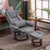 image:imageMCombo Swivel Recliner with Ottoman Chair TV Chair Sets with Vibration Massage for Small Space Living Room Bedroom 9096 9099 Textile BlueGrey