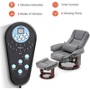 image:imageMCombo Swivel Recliner with Ottoman Chair TV Chair Sets with Vibration Massage for Small Space Living Room Bedroom 9096 9099 Textile BlueGrey