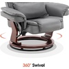 image:imageMCombo Swivel Recliner with Ottoman Chair TV Chair Sets with Vibration Massage for Small Space Living Room Bedroom 9096 9099 Textile BlueGrey