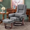image:imageMCombo Swivel Recliner with Ottoman Chair TV Chair Sets with Vibration Massage for Small Space Living Room Bedroom 9096 9099 Textile BlueGrey