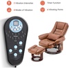 image:imageMCombo Swivel Recliner with Ottoman Chair TV Chair Sets with Vibration Massage for Small Space Living Room Bedroom 9096 9099 Textile BlueSaddle