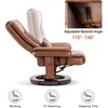 image:imageMCombo Swivel Recliner with Ottoman Chair TV Chair Sets with Vibration Massage for Small Space Living Room Bedroom 9096 9099 Textile BlueSaddle