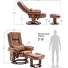 image:imageMCombo Swivel Recliner with Ottoman Chair TV Chair Sets with Vibration Massage for Small Space Living Room Bedroom 9096 9099 Textile BlueSaddle