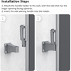 image:imageMCombo Handle Holder for Side Awning Wall Mount Bracket PullOut Fixing Bracket Only Compatible with MCombo Side Awnings Gray