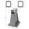 image:imageMCombo Handle Holder for Side Awning Wall Mount Bracket PullOut Fixing Bracket Only Compatible with MCombo Side Awnings Gray
