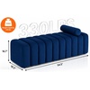 image:imageMCombo 545 Velvet Bench for Bedroom End of Bed Ottoman for Entryway 4698 BeigeBlue