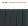 image:imageMCombo 545 Velvet Bench for Bedroom End of Bed Ottoman for Entryway 4698 BeigeDark Grey