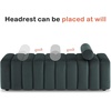 image:imageMCombo 545 Velvet Bench for Bedroom End of Bed Ottoman for Entryway 4698 BeigeDark Grey
