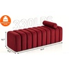 image:imageMCombo 545 Velvet Bench for Bedroom End of Bed Ottoman for Entryway 4698 BeigeRed