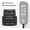 image:imageMCombo Small Dual Motor Power Lift Recliner Chair for Petite Elderly 7893  Heat and Massage Zero Gravity Lift Chair Infinite Position Lay Flat USB Ports Faux Leather Small BlueBlack
