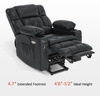 image:imageMCombo Small Dual Motor Power Lift Recliner Chair for Petite Elderly 7893  Heat and Massage Zero Gravity Lift Chair Infinite Position Lay Flat USB Ports Faux Leather Small BlueBlack