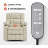 image:imageMCombo Small Dual Motor Power Lift Recliner Chair for Petite Elderly 7893  Heat and Massage Zero Gravity Lift Chair Infinite Position Lay Flat USB Ports Faux Leather Small BlueCream White