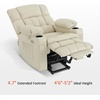 image:imageMCombo Small Dual Motor Power Lift Recliner Chair for Petite Elderly 7893  Heat and Massage Zero Gravity Lift Chair Infinite Position Lay Flat USB Ports Faux Leather Small BlueCream White
