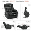 image:imageMCombo Small Dual Motor Power Lift Recliner Chair for Petite Elderly 7893  Heat and Massage Zero Gravity Lift Chair Infinite Position Lay Flat USB Ports Faux Leather Small BlueBlack