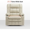 image:imageMCombo Small Dual Motor Power Lift Recliner Chair for Petite Elderly 7893  Heat and Massage Zero Gravity Lift Chair Infinite Position Lay Flat USB Ports Faux Leather Small BlueCream White