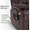 image:imageMCombo Small Dual Motor Power Lift Recliner Chair for Petite Elderly 7893  Heat and Massage Zero Gravity Lift Chair Infinite Position Lay Flat USB Ports Faux Leather Small BlueDark Brown