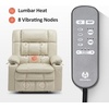image:imageMCombo Small Dual Motor Power Lift Recliner Chair for Petite Elderly 7893  Heat and Massage Zero Gravity Lift Chair Infinite Position Lay Flat USB Ports Faux Leather Small BlueCream White