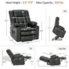 image:imageMCombo Small Dual Motor Power Lift Recliner Chair for Petite Elderly 7893  Heat and Massage Zero Gravity Lift Chair Infinite Position Lay Flat USB Ports Faux Leather Small BlueGrey
