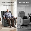 image:imageMCombo Small Dual Motor Power Lift Recliner Chair for Petite Elderly 7893  Heat and Massage Zero Gravity Lift Chair Infinite Position Lay Flat USB Ports Faux Leather Small BlueGrey