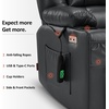 image:imageMCombo Small Dual Motor Power Lift Recliner Chair for Petite Elderly 7893  Heat and Massage Zero Gravity Lift Chair Infinite Position Lay Flat USB Ports Faux Leather Small BlueBlack