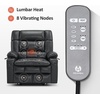 image:imageMCombo Small Dual Motor Power Lift Recliner Chair for Petite Elderly 7893  Heat and Massage Zero Gravity Lift Chair Infinite Position Lay Flat USB Ports Faux Leather Small BlueBlack