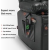 image:imageMCombo Small Dual Motor Power Lift Recliner Chair for Petite Elderly 7893  Heat and Massage Zero Gravity Lift Chair Infinite Position Lay Flat USB Ports Faux Leather Small BlueBlack