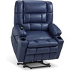 image:imageMCombo Small Dual Motor Power Lift Recliner Chair for Petite Elderly 7893  Heat and Massage Zero Gravity Lift Chair Infinite Position Lay Flat USB Ports Faux Leather Small BlueBlue