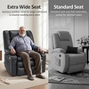image:imageMCombo Small Dual Motor Power Lift Recliner Chair for Petite Elderly 7893  Heat and Massage Zero Gravity Lift Chair Infinite Position Lay Flat USB Ports Faux Leather Small BlueBlack