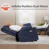 image:imageMCombo Small Dual Motor Power Lift Recliner Chair for Petite Elderly 7893  Heat and Massage Zero Gravity Lift Chair Infinite Position Lay Flat USB Ports Faux Leather Small BlueBlue