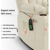 image:imageMCombo Small Dual Motor Power Lift Recliner Chair for Petite Elderly 7893  Heat and Massage Zero Gravity Lift Chair Infinite Position Lay Flat USB Ports Faux Leather Small BlueCream White
