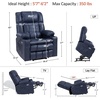 image:imageMCombo Small Dual Motor Power Lift Recliner Chair for Petite Elderly 7893  Heat and Massage Zero Gravity Lift Chair Infinite Position Lay Flat USB Ports Faux Leather Small BlueBlue