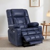 image:imageMCombo Small Dual Motor Power Lift Recliner Chair for Petite Elderly 7893  Heat and Massage Zero Gravity Lift Chair Infinite Position Lay Flat USB Ports Faux Leather Small BlueBlue