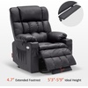 image:imageMCombo Small Dual Motor Power Lift Recliner Chair for Petite Elderly 7893  Heat and Massage Zero Gravity Lift Chair Infinite Position Lay Flat USB Ports Faux Leather Small BlueBlack