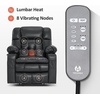 image:imageMCombo Small Dual Motor Power Lift Recliner Chair for Petite Elderly 7893  Heat and Massage Zero Gravity Lift Chair Infinite Position Lay Flat USB Ports Faux Leather Small BlueBlack