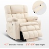 image:imageMCombo Small Dual Motor Power Lift Recliner Chair for Petite Elderly 7893  Heat and Massage Zero Gravity Lift Chair Infinite Position Lay Flat USB Ports Faux Leather Small BlueCream White