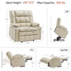 image:imageMCombo Small Dual Motor Power Lift Recliner Chair for Petite Elderly 7893  Heat and Massage Zero Gravity Lift Chair Infinite Position Lay Flat USB Ports Faux Leather Small BlueCream White