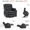 image:imageMCombo Small Dual Motor Power Lift Recliner Chair for Petite Elderly 7893  Heat and Massage Zero Gravity Lift Chair Infinite Position Lay Flat USB Ports Faux Leather Small BlueBlack