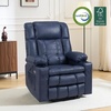 image:imageMCombo Small Dual Motor Power Lift Recliner Chair for Petite Elderly 7893  Heat and Massage Zero Gravity Lift Chair Infinite Position Lay Flat USB Ports Faux Leather Small BlueBlue