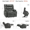 image:imageMCombo Small Dual Motor Power Lift Recliner Chair for Petite Elderly 7893  Heat and Massage Zero Gravity Lift Chair Infinite Position Lay Flat USB Ports Faux Leather Small BlueGrey