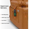 image:imageMCombo Small Dual Motor Power Lift Recliner Chair for Petite Elderly 7893  Heat and Massage Zero Gravity Lift Chair Infinite Position Lay Flat USB Ports Faux Leather Small BlueTawny
