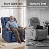 image:imageMCombo Small Dual Motor Power Lift Recliner Chair for Petite Elderly 7893  Heat and Massage Zero Gravity Lift Chair Infinite Position Lay Flat USB Ports Faux Leather Small BlueBlue
